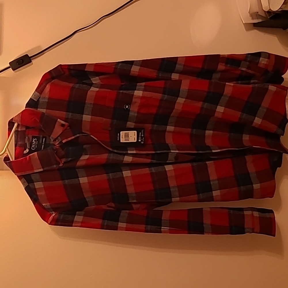 Chaps Brushed Flannel Button Up NWT